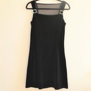 Scott McClintock Black Velvet Sheer-back Dress